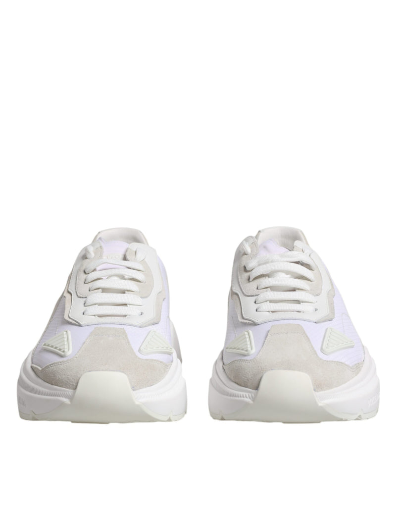 Dolce & Gabbana White Leather Daymaster Low Top Sneakers
