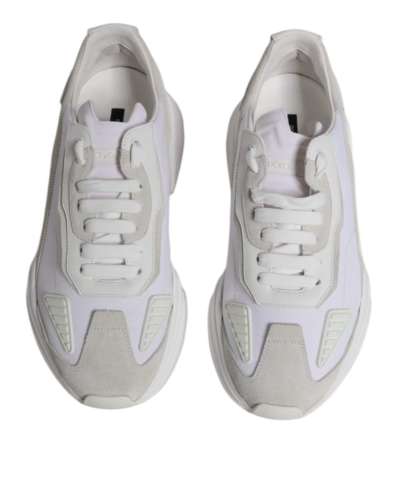 Dolce & Gabbana White Leather Daymaster Low Top Sneakers