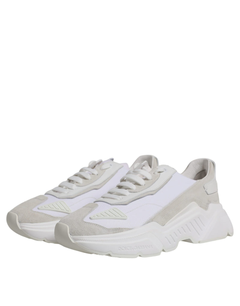 Dolce & Gabbana White Leather Daymaster Low Top Sneakers