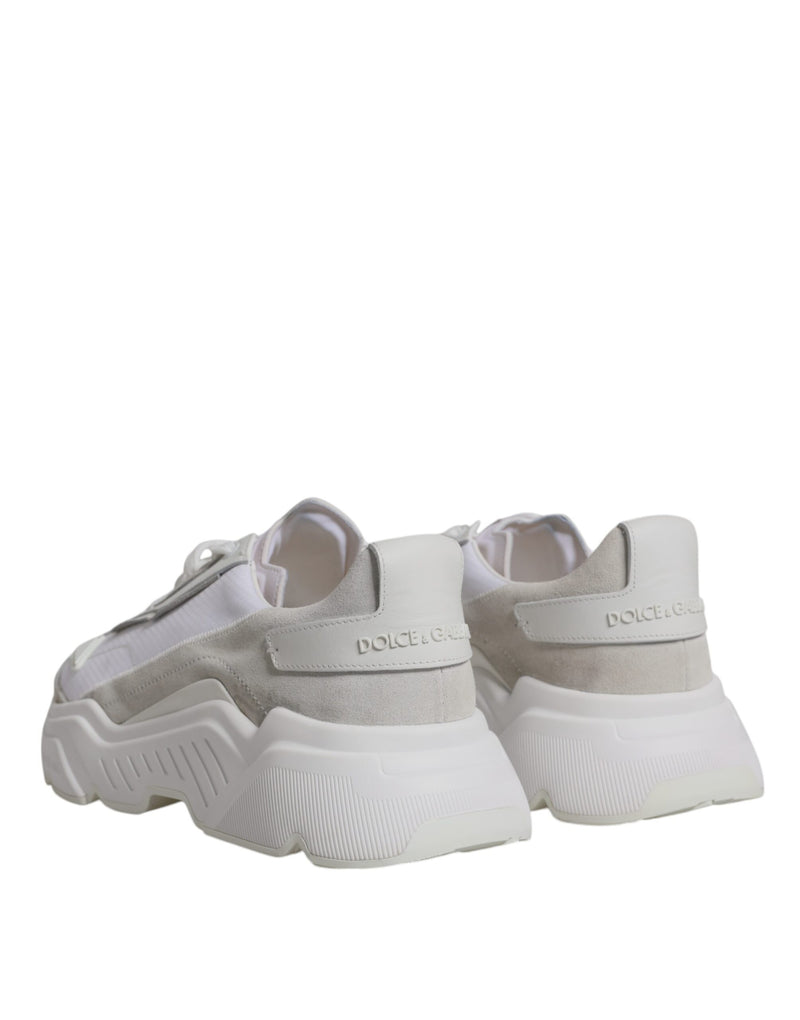 Dolce & Gabbana White Leather Daymaster Low Top Sneakers