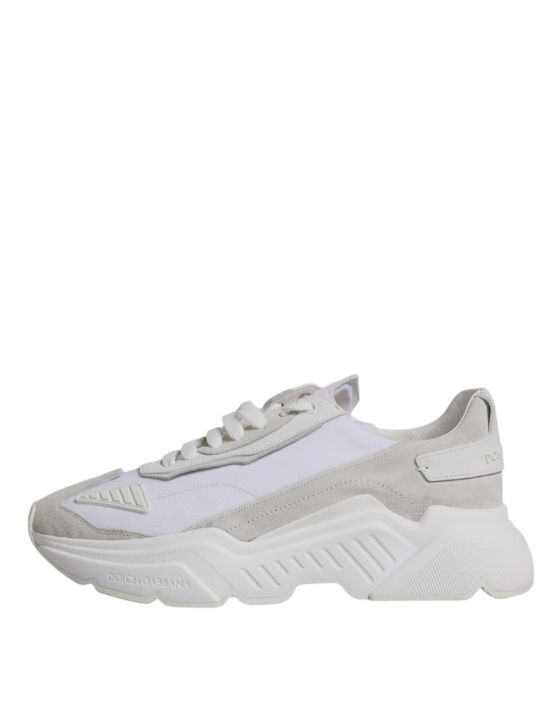 Dolce & Gabbana White Leather Daymaster Low Top Sneakers
