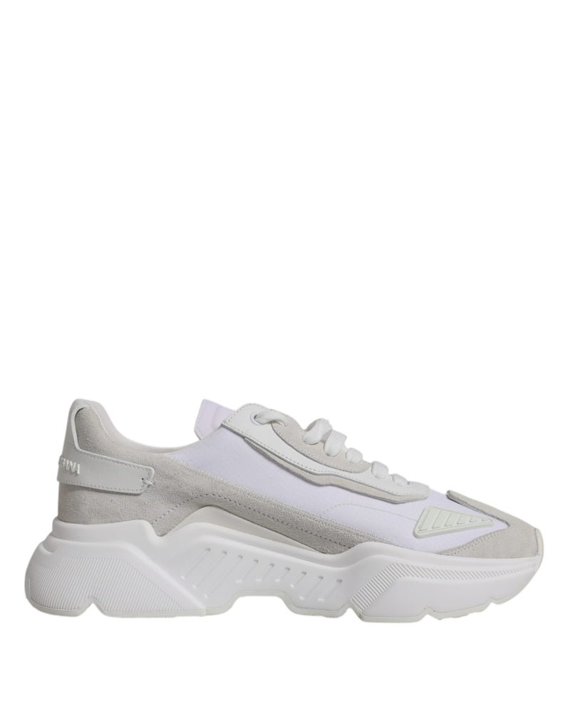 Dolce & Gabbana White Leather Daymaster Low Top Sneakers