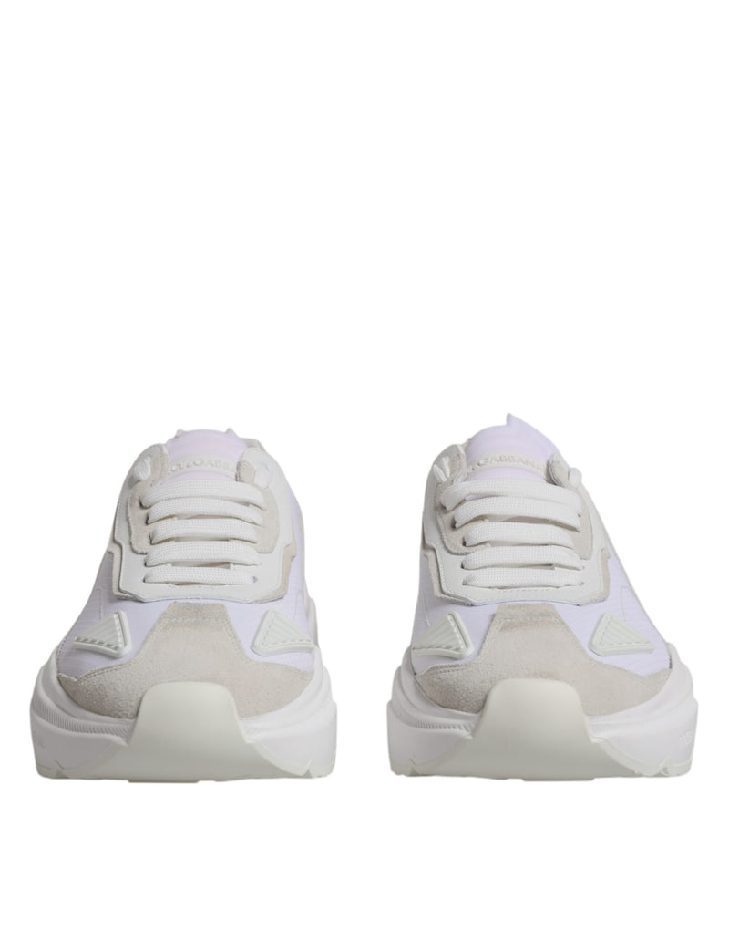 Dolce & Gabbana White Leather Daymaster Low Top Sneakers