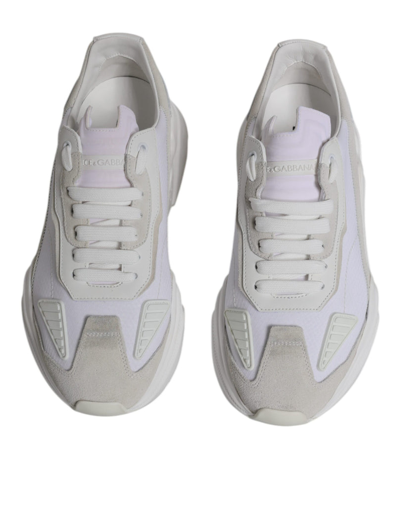 Dolce & Gabbana White Leather Daymaster Low Top Sneakers