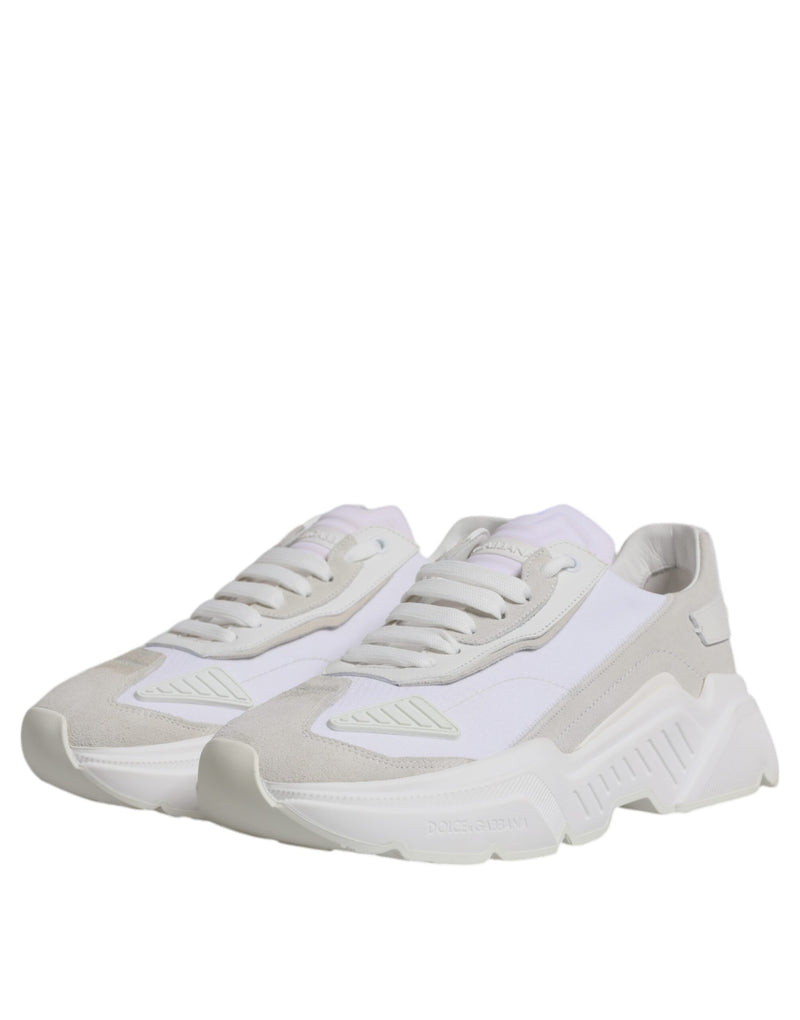 Dolce & Gabbana White Leather Daymaster Low Top Sneakers