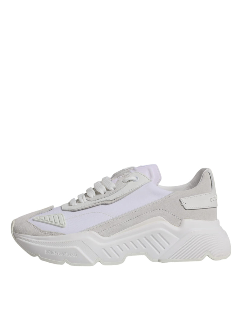 Dolce & Gabbana White Leather Daymaster Low Top Sneakers