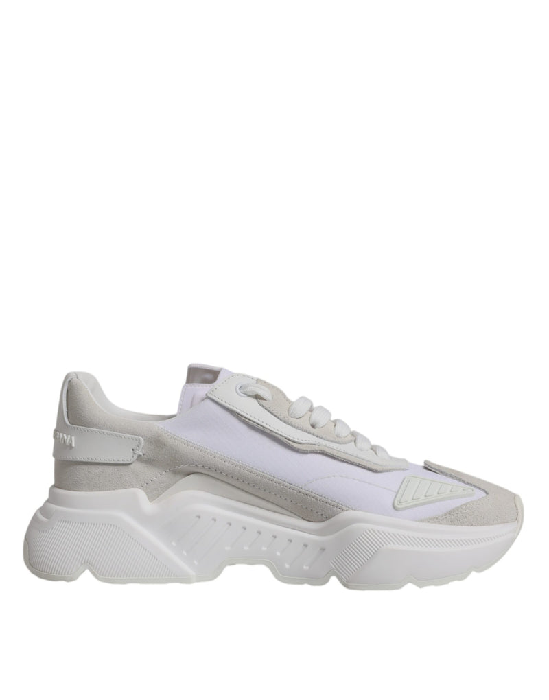 Dolce & Gabbana White Leather Daymaster Low Top Sneakers