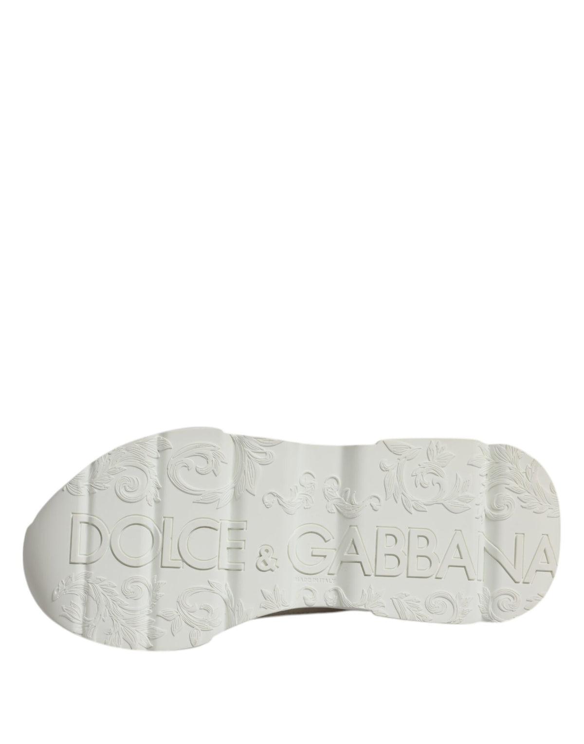 Dolce & Gabbana White Leather Daymaster Low Top Sneakers