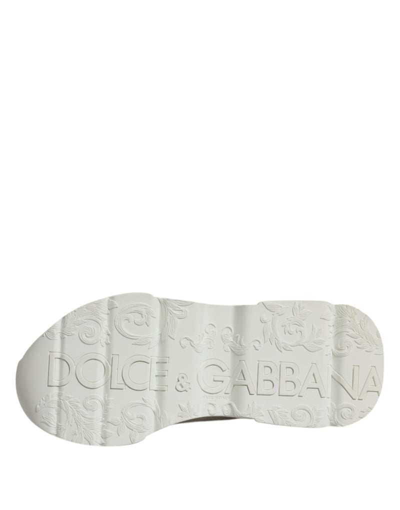 Dolce & Gabbana White Leather Daymaster Low Top Sneakers