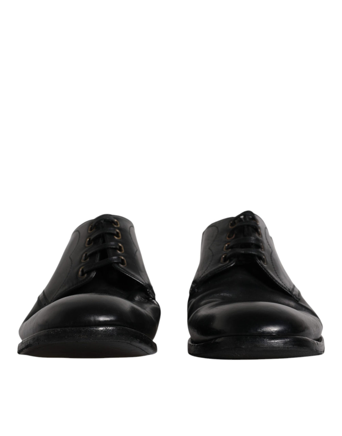 Dolce & Gabbana Black Leather Derby Formal Men's Dress Shoes