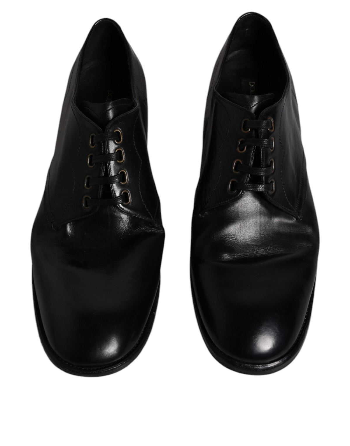 Dolce & Gabbana Black Leather Derby Formal Men's Dress Shoes