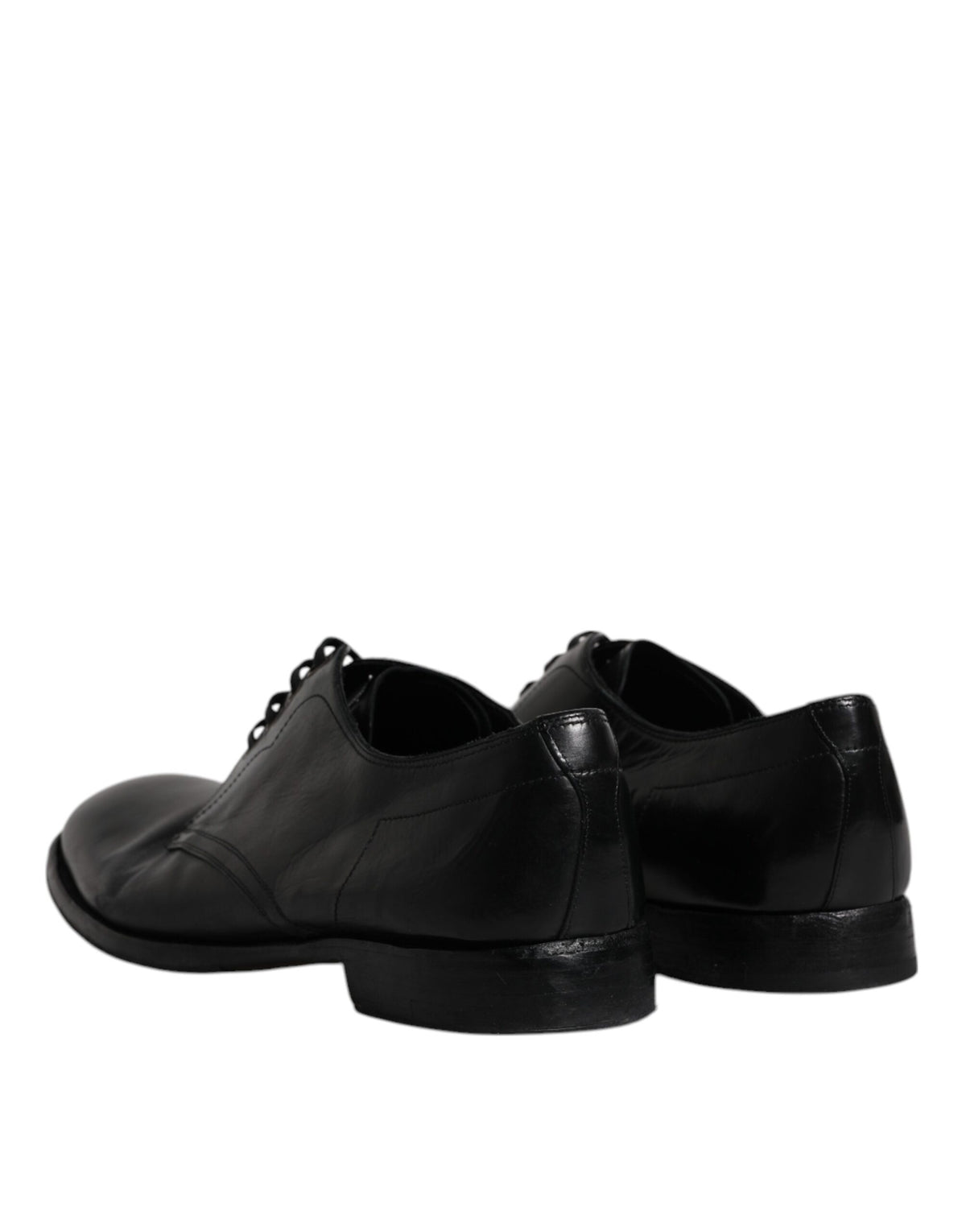 Dolce & Gabbana Black Leather Derby Formal Men's Dress Shoes