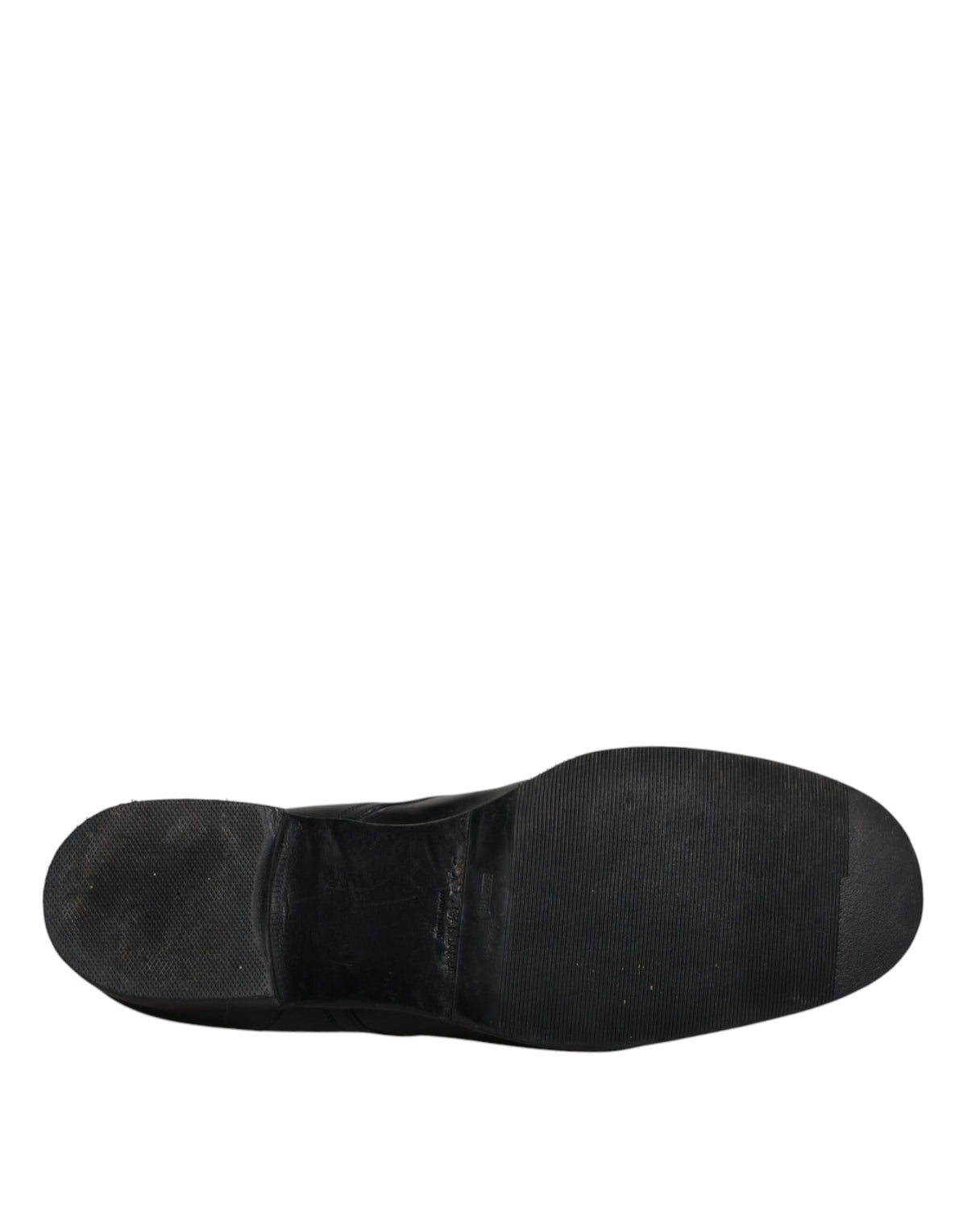 Dolce & Gabbana Black Leather Derby Formal Men's Dress Shoes