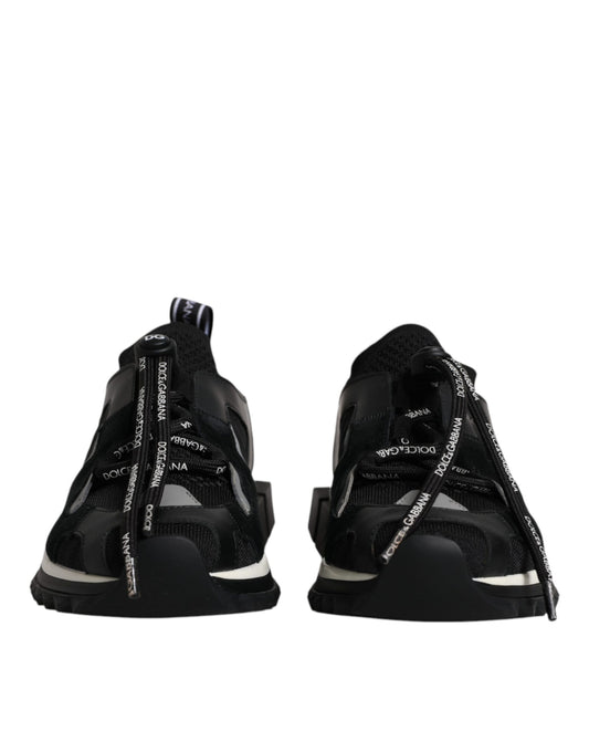 Dolce & Gabbana Black White Logo Sorrento Mens Sneakers