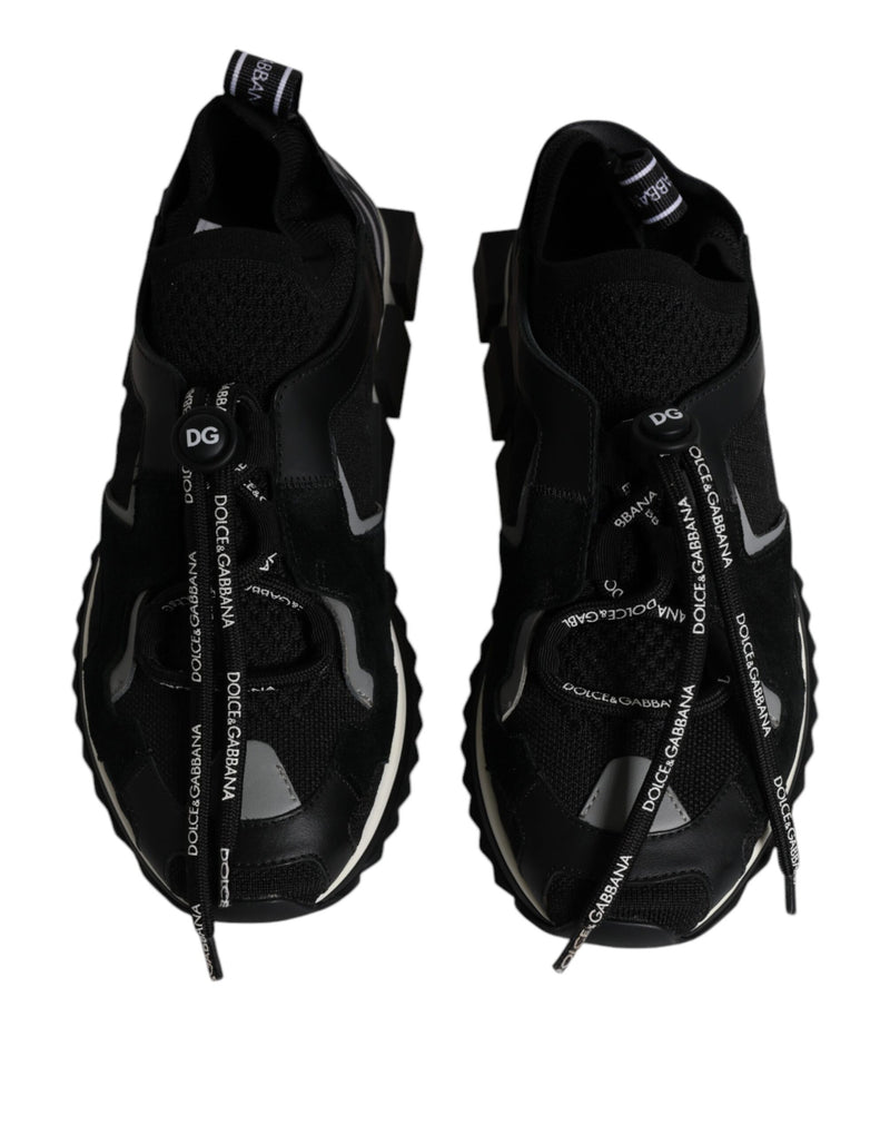 Dolce & Gabbana Black & White Logo Sorrento Sneakers