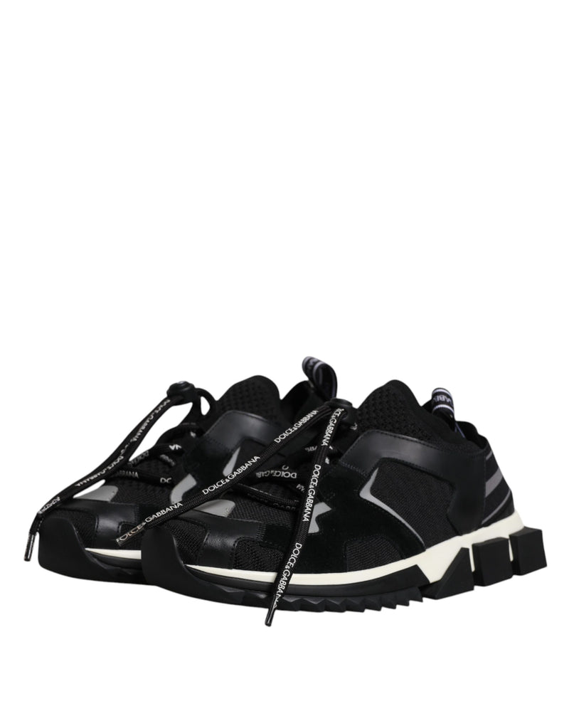 Dolce & Gabbana Black & White Logo Sorrento Sneakers