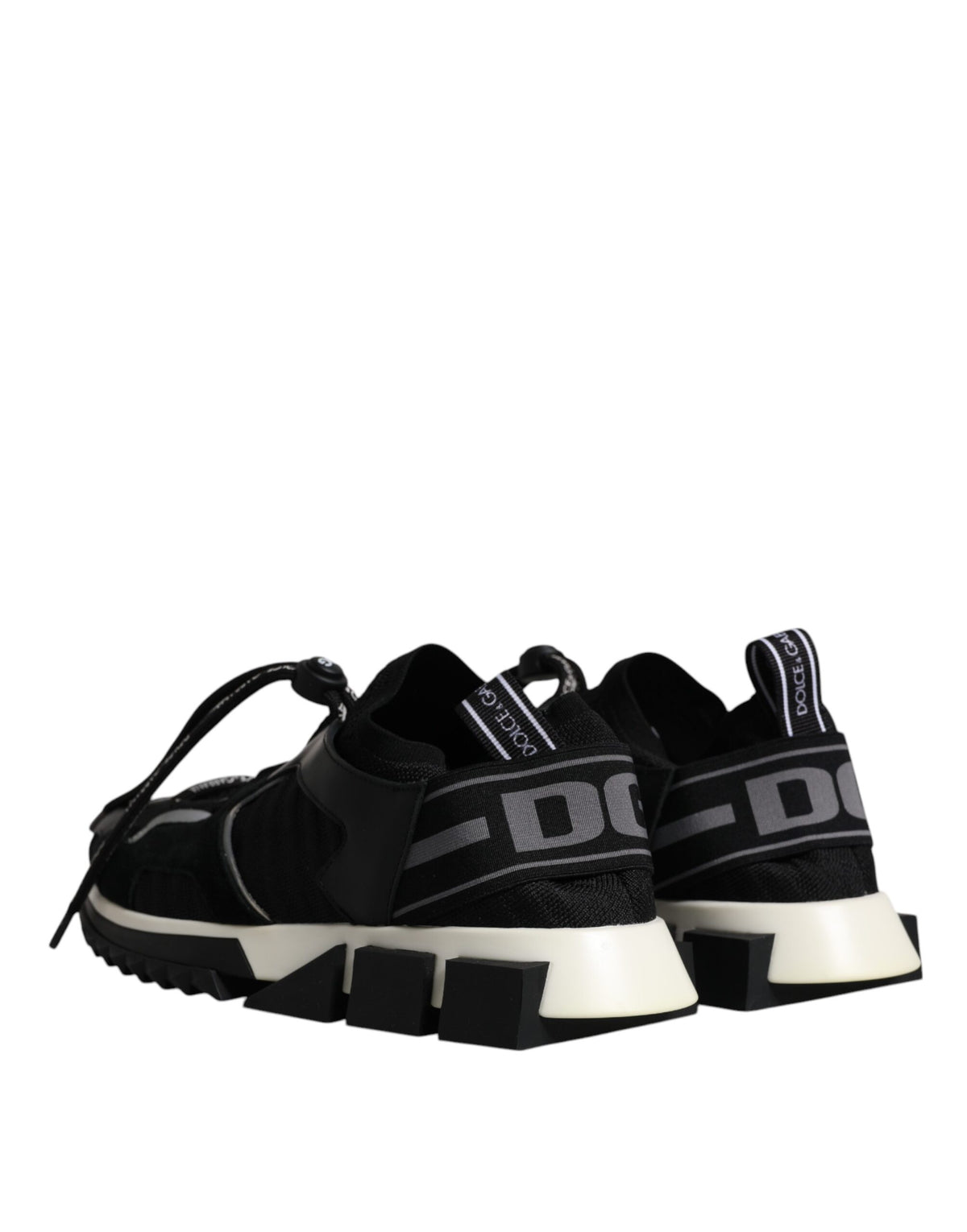 Dolce & Gabbana Black & White Logo Sorrento Sneakers