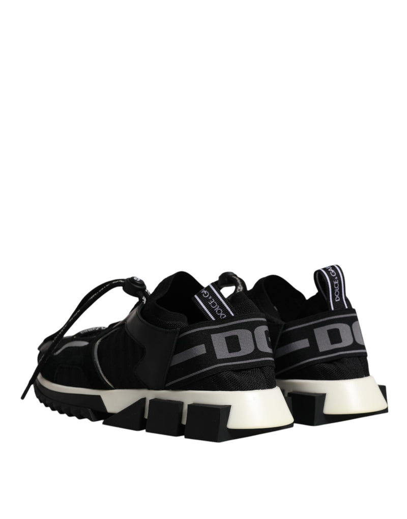 Dolce & Gabbana Black & White Logo Sorrento Sneakers