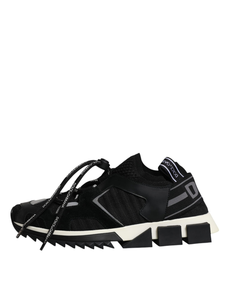 Dolce & Gabbana Black & White Logo Sorrento Sneakers