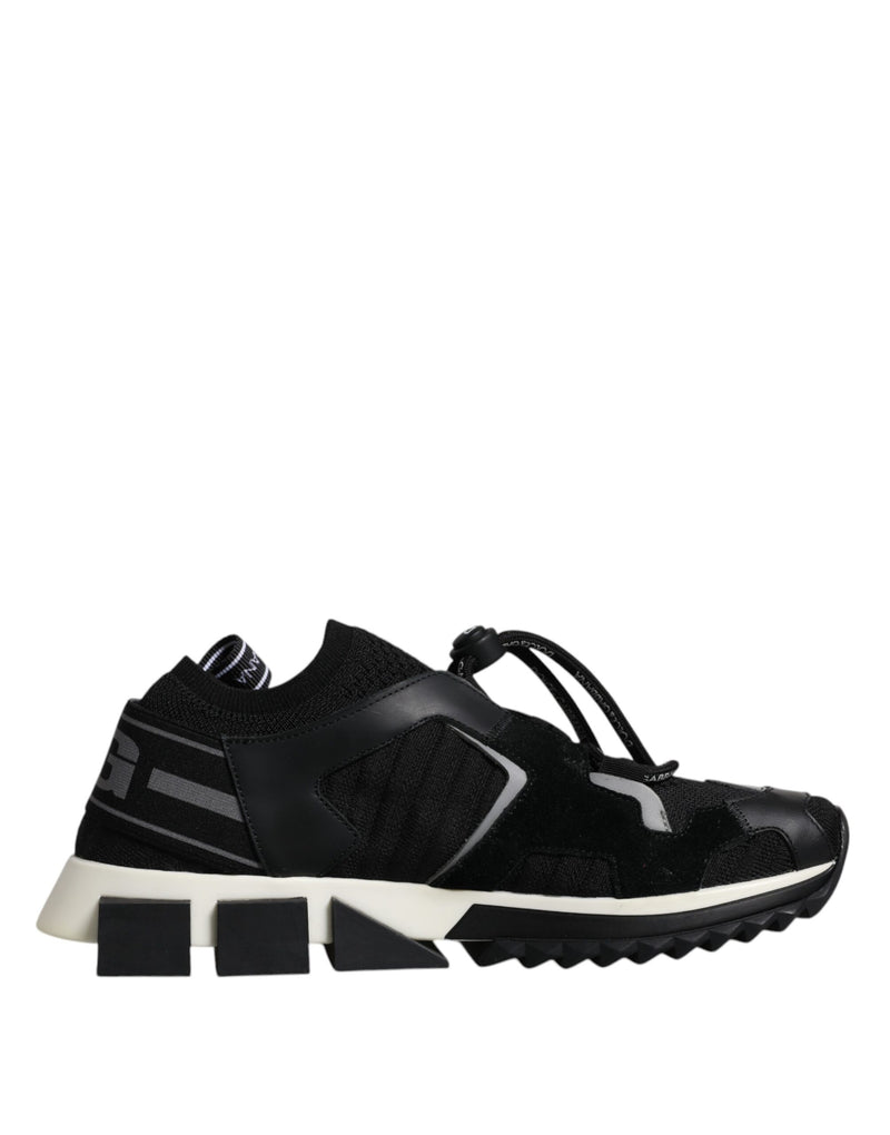 Dolce & Gabbana Black & White Logo Sorrento Sneakers