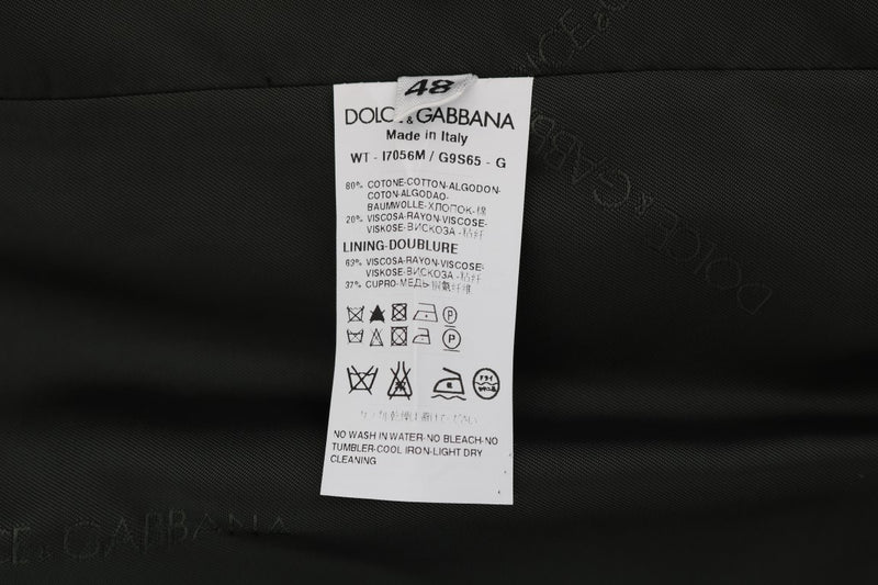 Gilet rayé en coton noir STAFF Dolce &amp; Gabbana