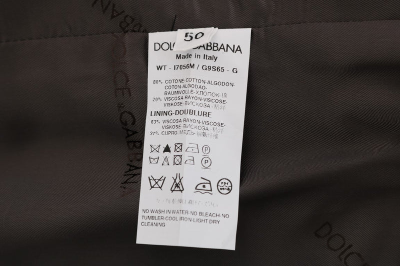 Gilet rayé en coton gris STAFF Dolce &amp; Gabbana