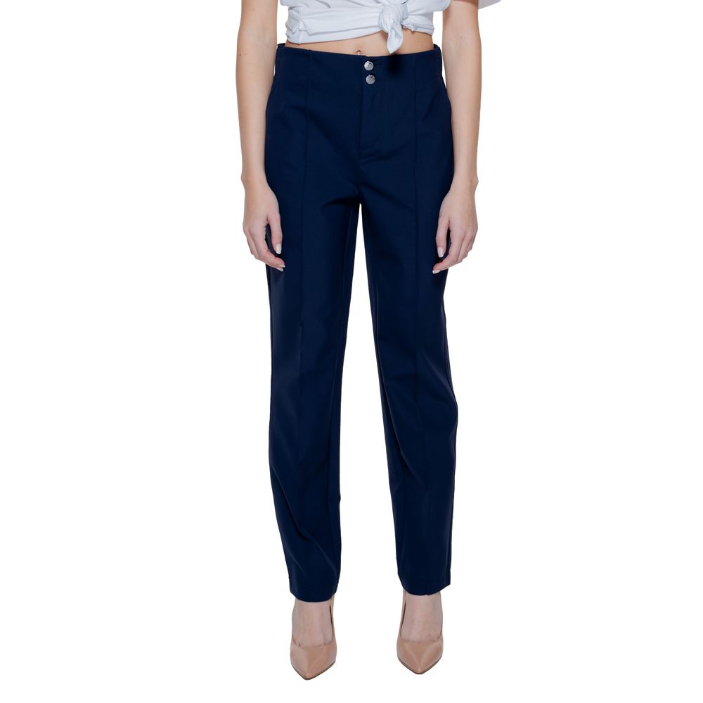 Pantalon en polyamide bleu Street One