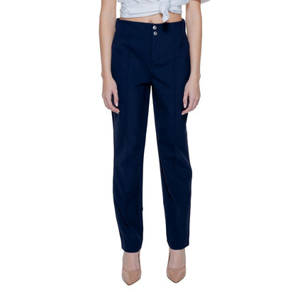 Pantalon en polyamide bleu Street One
