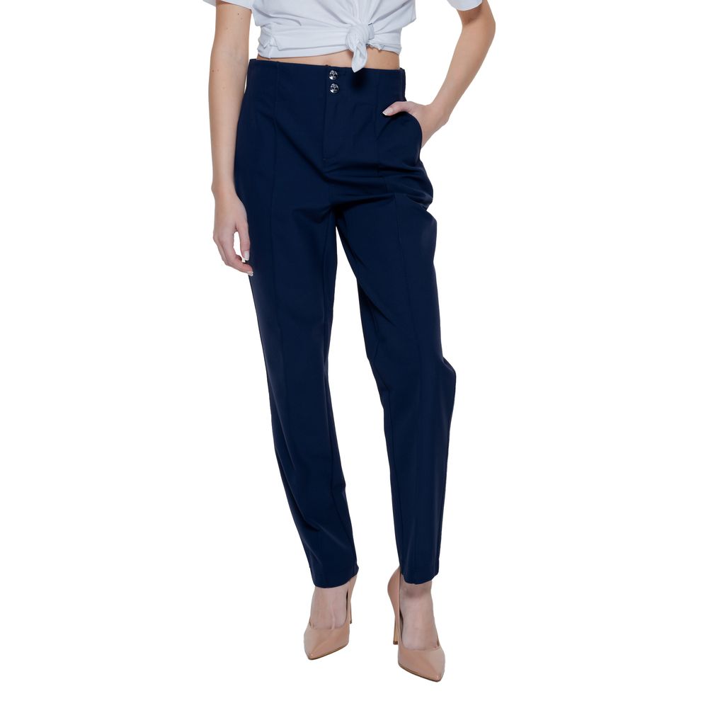 Pantalon en polyamide bleu Street One