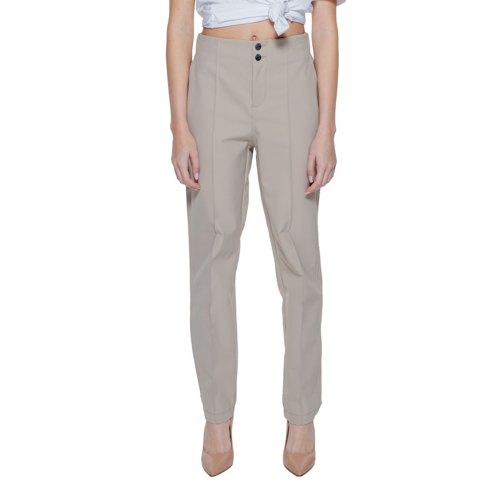 Street One Beige Polyamide Cigarette Trousers for Women