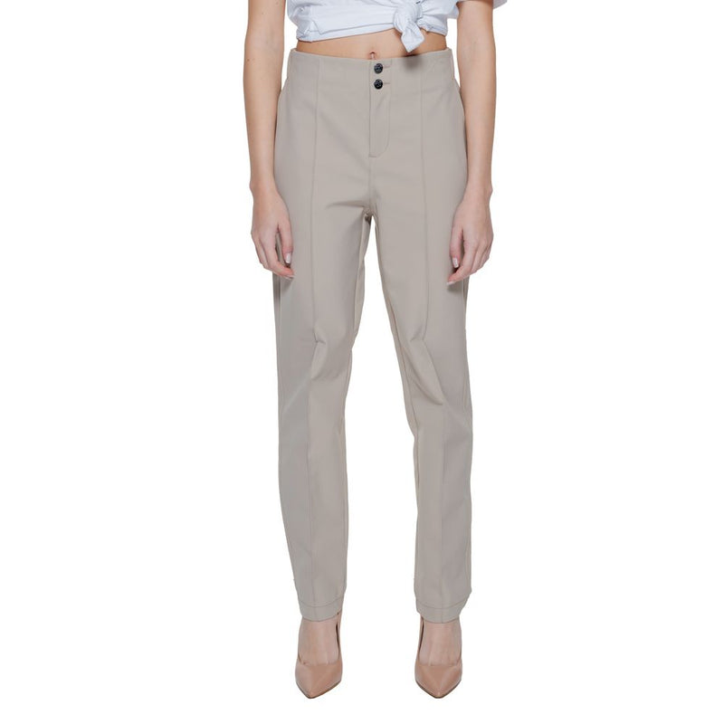 Street One Beige Polyamide Cigarette Trousers for Women