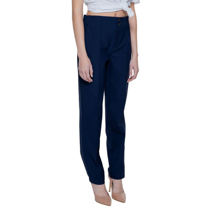 Pantalon en polyamide bleu Street One