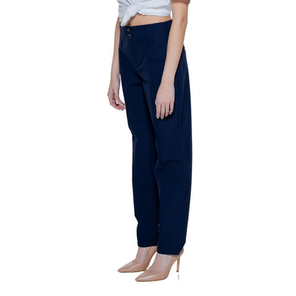 Pantalon en polyamide bleu Street One