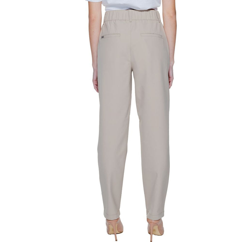 Street One Beige Polyamide Cigarette Trousers for Women