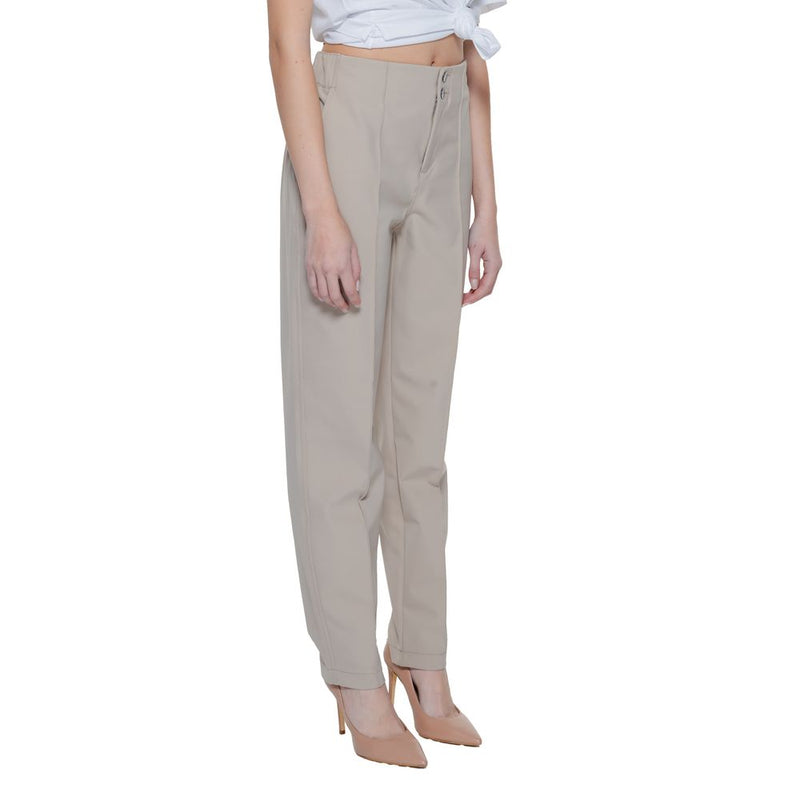 Street One Beige Polyamide Cigarette Trousers for Women