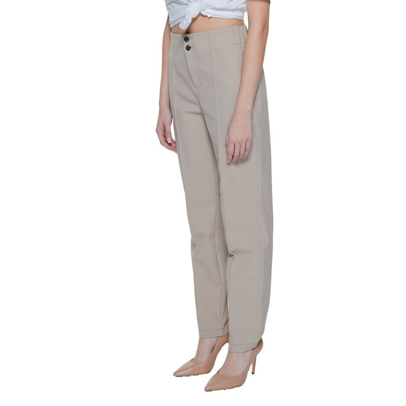 Street One Beige Polyamide Cigarette Trousers for Women