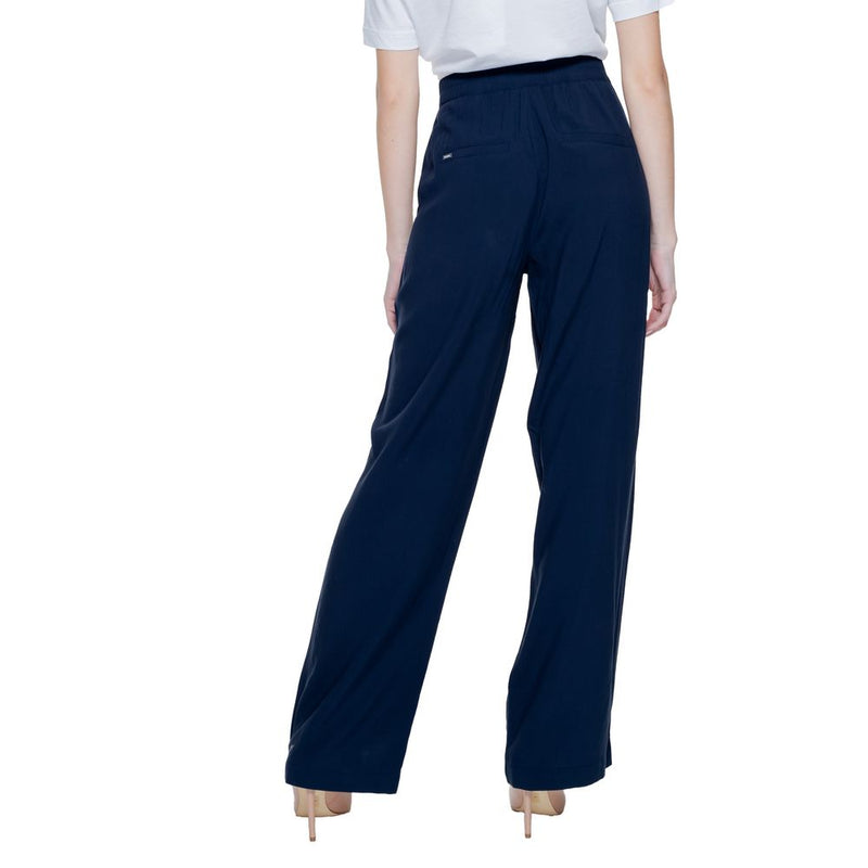 Street One Blue Viscose Pant - Elegant Wide-Leg Trousers