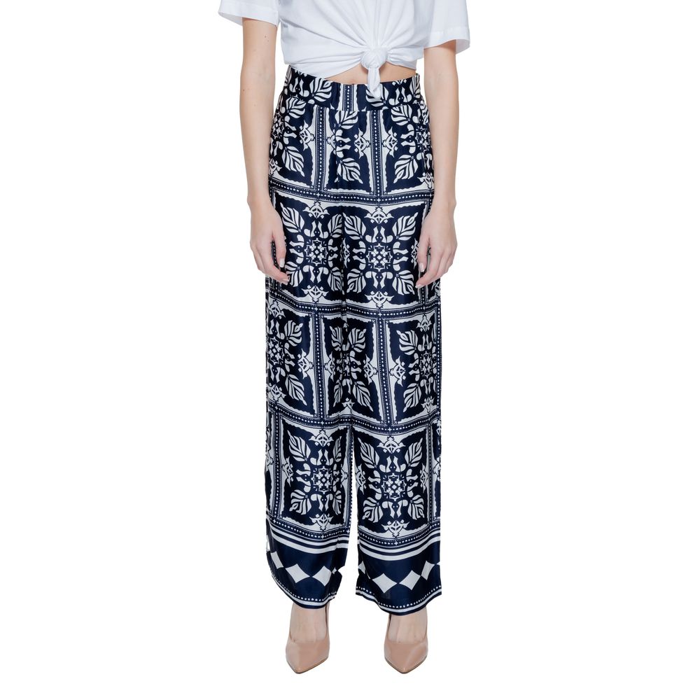 Pantalon Palazzo Femme Street One en Viscose Bleu