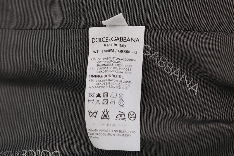 Gilet rayé en coton gris STAFF Dolce &amp; Gabbana