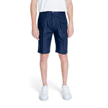 Antony Morato Blauwe Linnen Bermuda