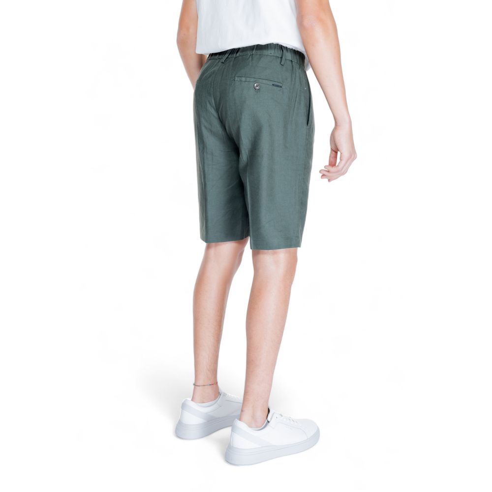 Short Bermuda en lin vert d'Antony Morato