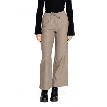 Jacqueline De Yong Brown Cotton Pant