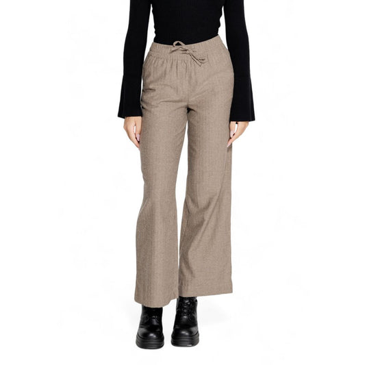 Jacqueline De Yong Brown Cotton Pant