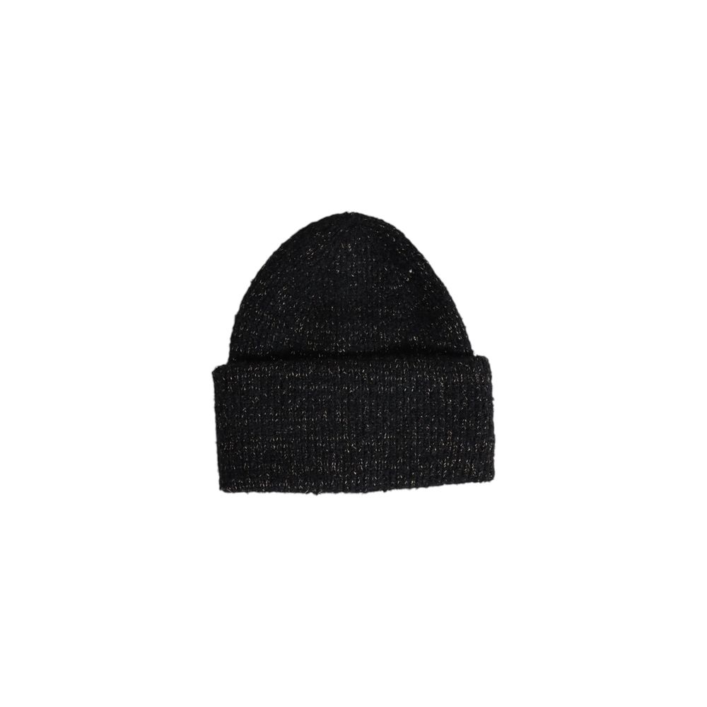 Pieces Black Pcpyron Lurex Hood Noos Beanie - Sustainable Style