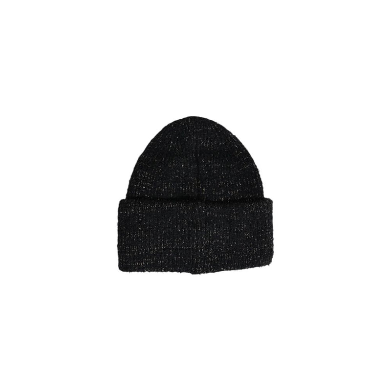 Pieces Pcpyron Lurex Hood Noos Black Recycled Polyester Beanie
