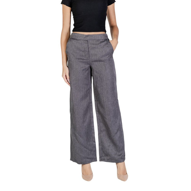 Jacqueline De Yong Jdynoah Hw Wide Gray Polyester Pant