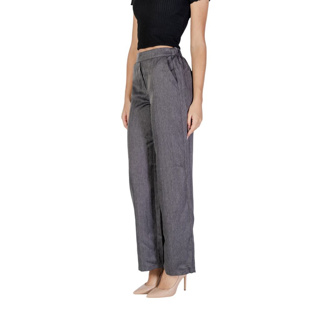 Jacqueline De Yong Jdynoah Hw Wide Gray Polyester Pant