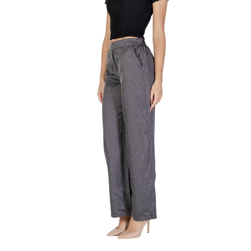 Jacqueline De Yong Jdynoah Hw Wide Gray Polyester Pant