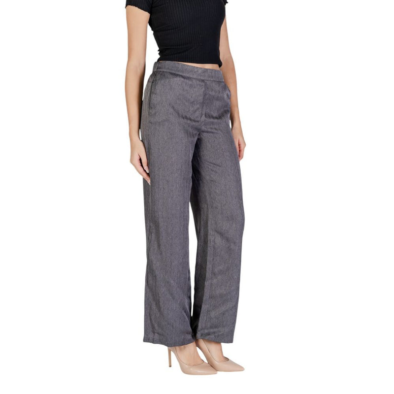 Jacqueline De Yong Jdynoah Hw Wide Gray Polyester Pant
