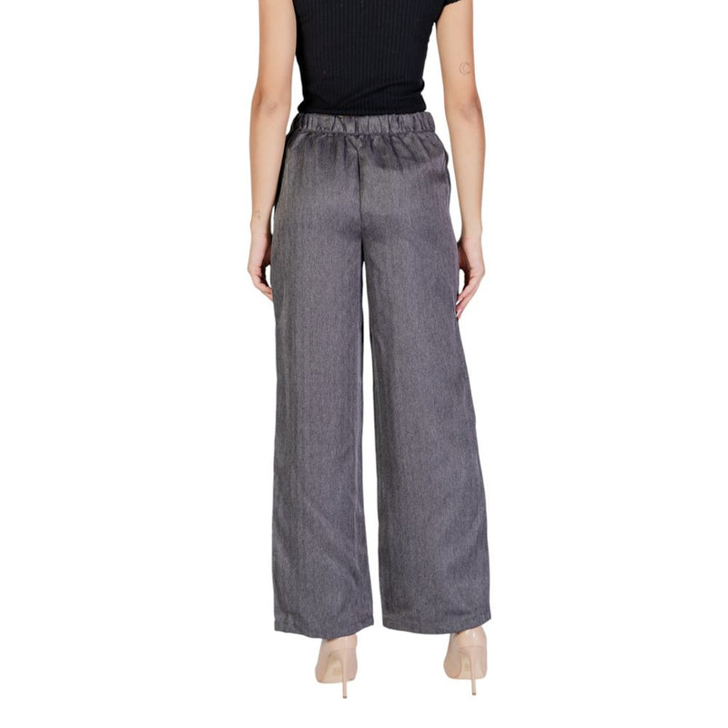 Jacqueline De Yong Jdynoah Hw Wide Gray Polyester Pant